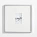 Brushed Silver Metal Picture Frame with Vertical White Mat 4x6