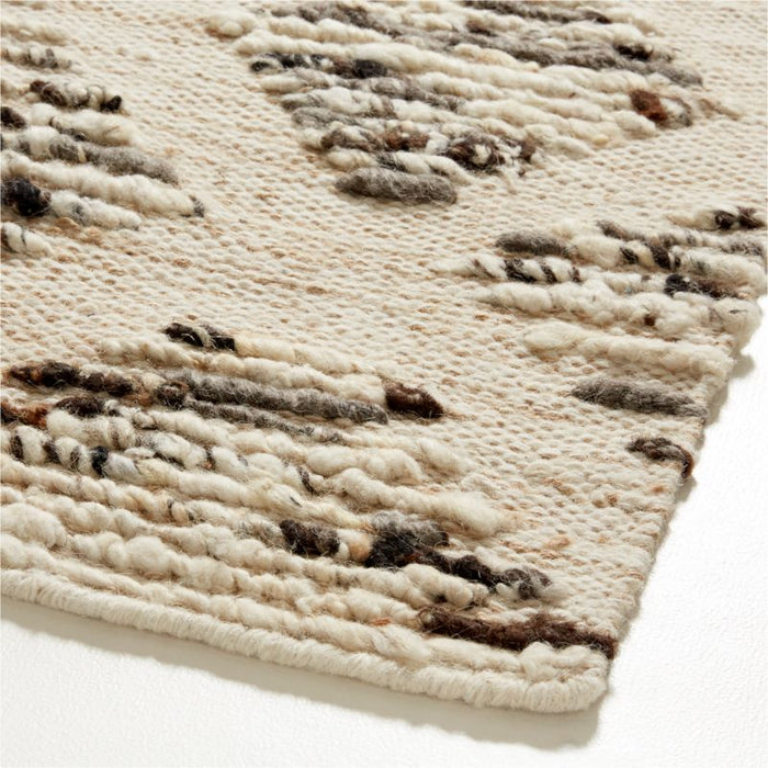Budapest Wool and Jute Handwoven Charcoal Grey Area Rug 6'x9'