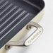 Crate & Barrel EvenCook Ceramic Cream Nonstick Double Burner Grill Pan