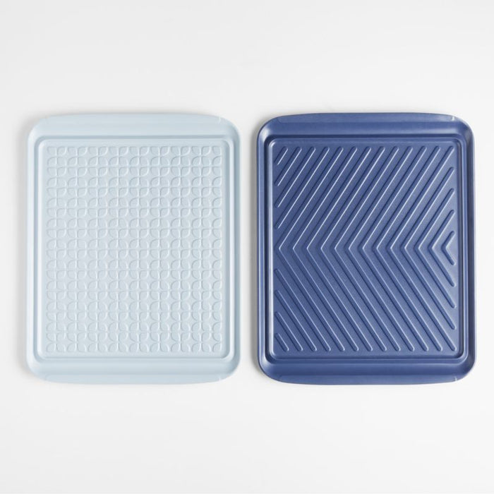 Extra-Large Prep and Serve Stacking Grill Prep Trays, Set of 2