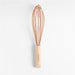 Crate & Barrel Wood and Orange 12" Silicone Whisk