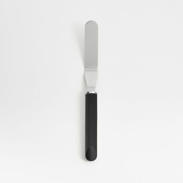 Crate & Barrel 6" White Small Offset Spatula with Soft Touch Handle