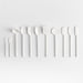 Crate & Barrel White Silicone Deep Slotted Spoon