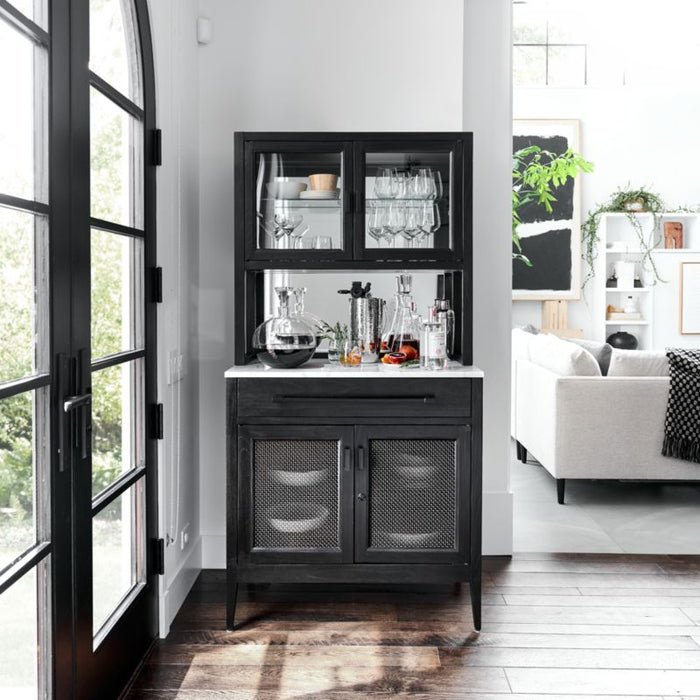 Enzo Bar Cabinet with Marble Top