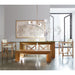 Emma Wood and Glass-Top Dining Table