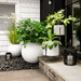 Dundee White Oval Indoor/Outdoor Planter with Stand 28"