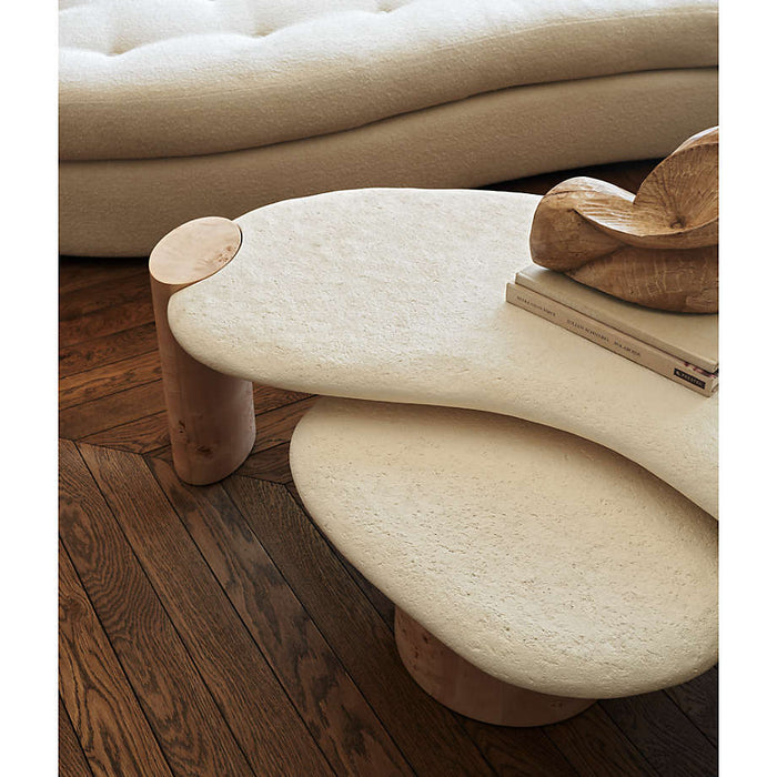 Sassolino Burl Wood Side Table by Athena Calderone