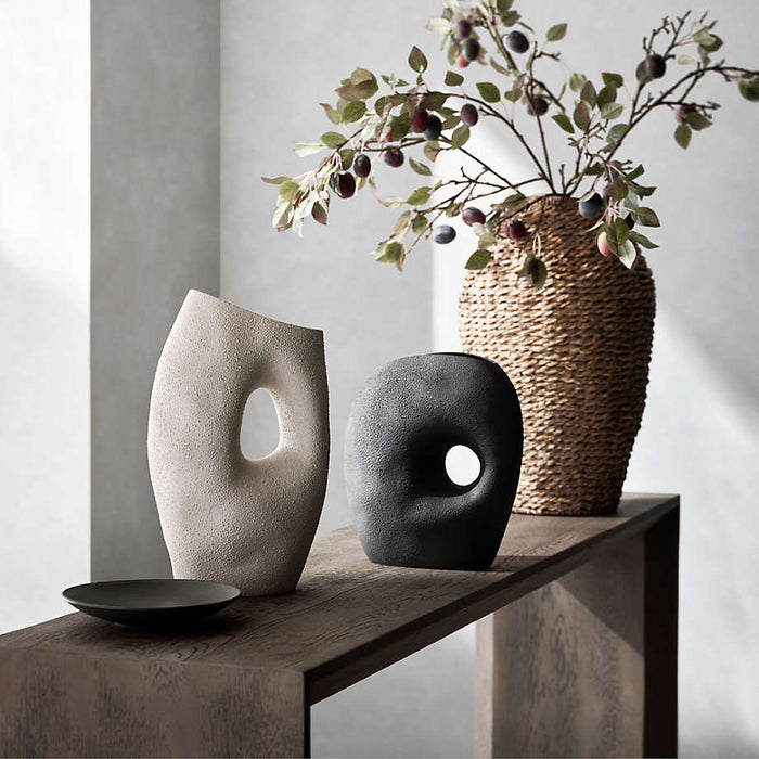 Clyborne Textured White Ceramic Vase 16"