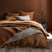 Organic Cotton Brulee Brown Eyelash Fringe Standard Pillow Sham