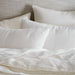 Aire Crinkle Organic Cotton Linen Blend Cotton Cream Standard Pillow Sham