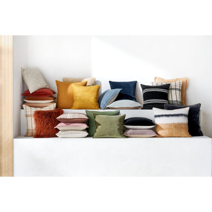 Moss 20"x20" Washed Organic Cotton Velvet Throw Pillow Cover