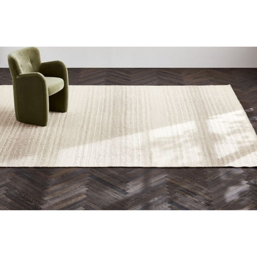 Barcelona Wool Handwoven White Beige Area Rug 6'x9'