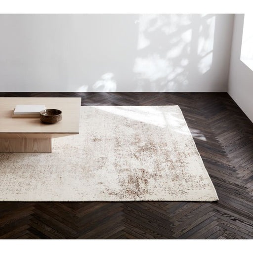 Giverny Wool and Viscose Hand-Knotted White Area Rug 8'x10'