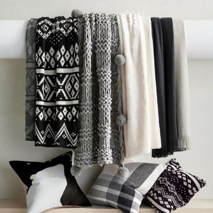 Plaid 23" Grey Plaid Pillow Cover