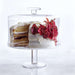 Footed Glass Pedestal Cake Stand with Dome