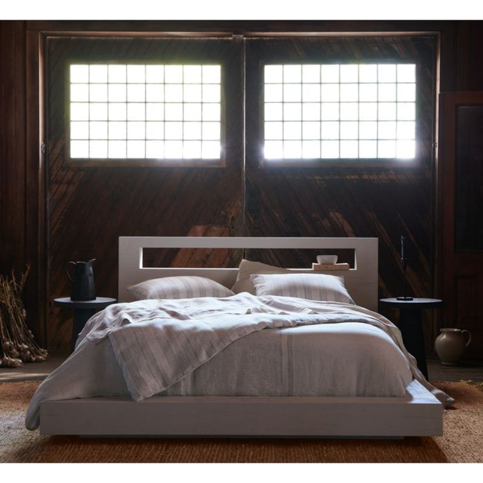 Adia White Wood Platform King Bed by Leanne Ford