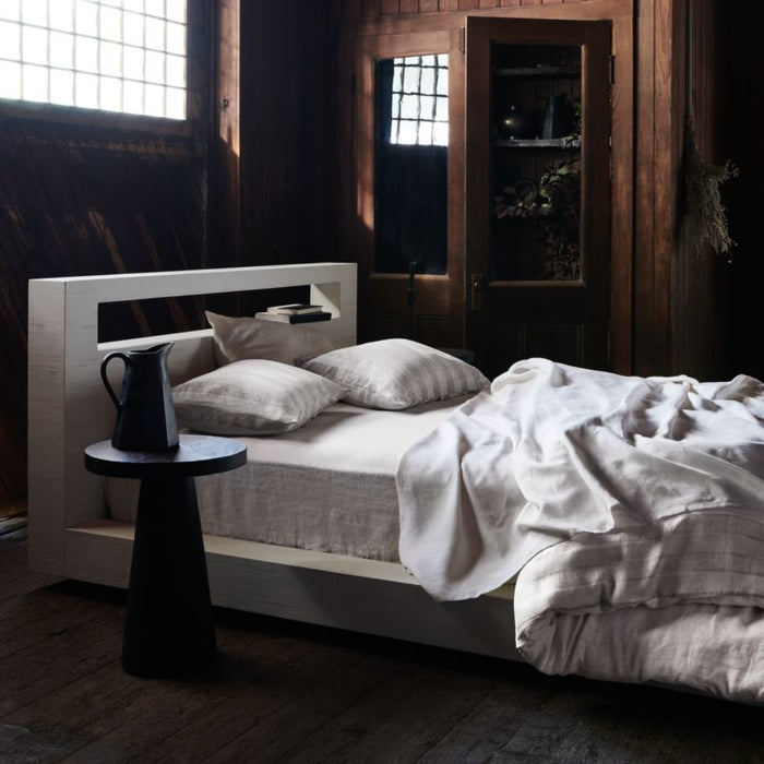 Adia White Wood Platform King Bed by Leanne Ford
