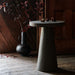 Willy Charcoal Brown Round Pedestal Side Table by Leanne Ford