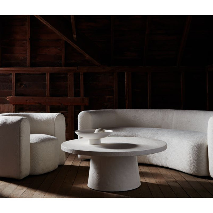 Hugger Curved Boucle Sofa by Leanne Ford