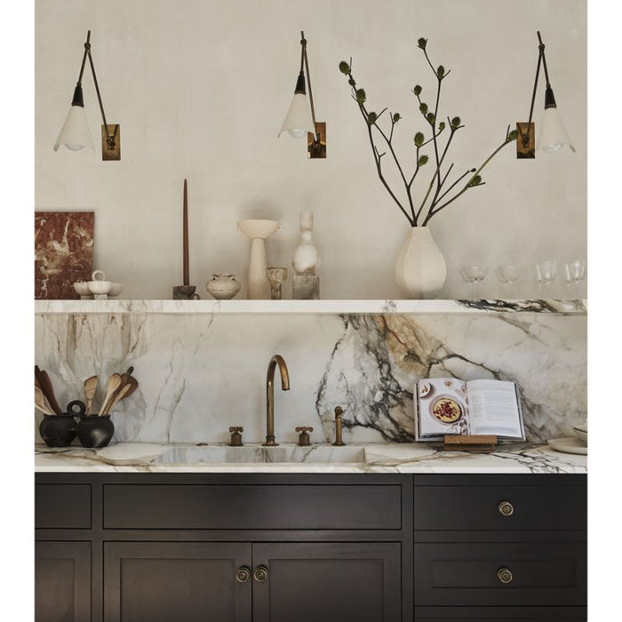 Noyau Green Marble Taper Candle Holder by Athena Calderone