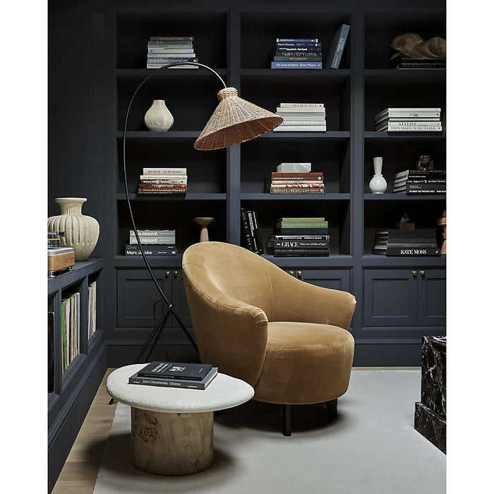 Sassolino Burl Wood Side Table by Athena Calderone