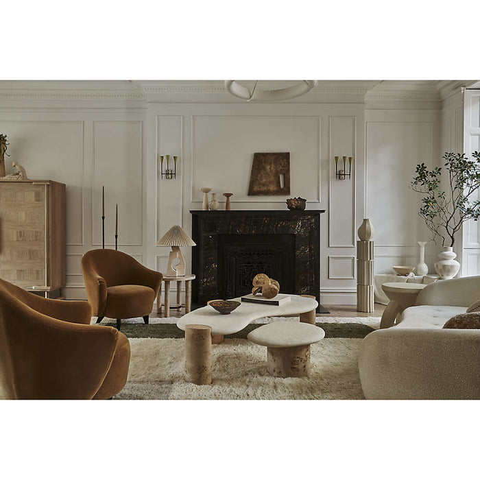 Les Crêtes White Textured Vase 18" by Athena Calderone