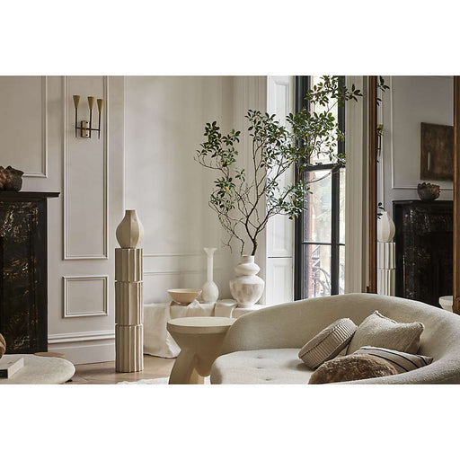 Les Crêtes White Textured Vase 18" by Athena Calderone