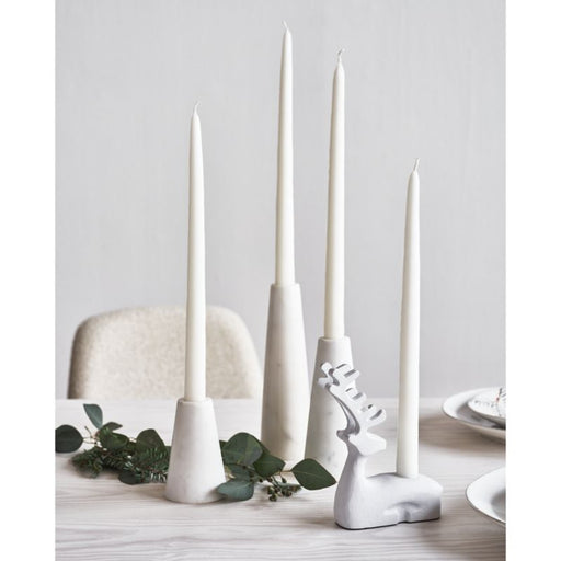 Zinc Holiday Reindeer Taper Candle Holder