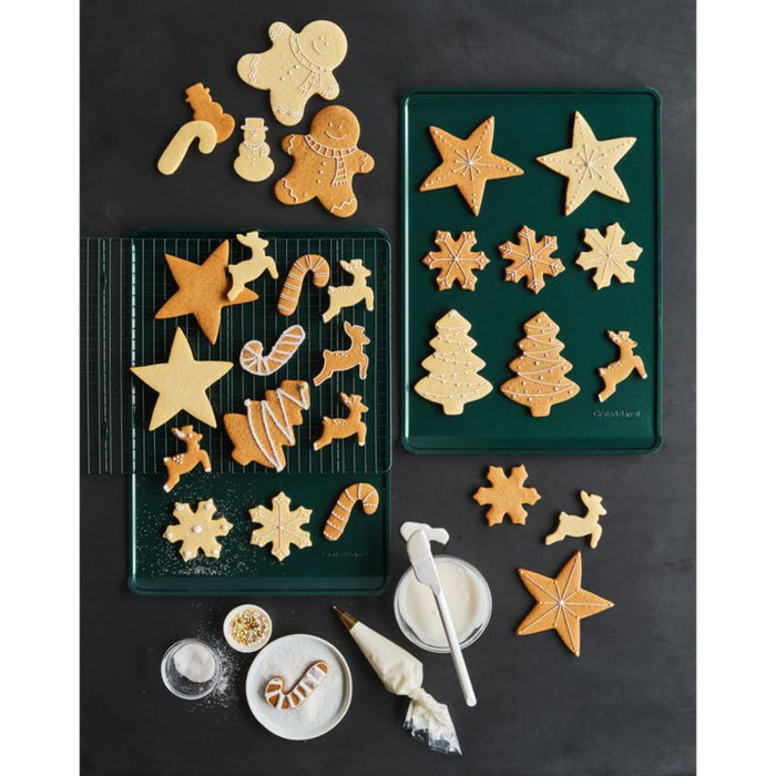 Crate & Barrel Green 3-Piece Cookie Set