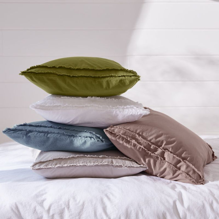 Washed Organic Cotton Fern King Pillow Sham - Crate and Barrel Philippines