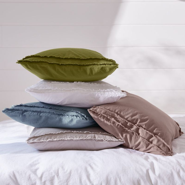 Washed Organic Cotton Fern King Duvet Cover - Crate and Barrel Philippines