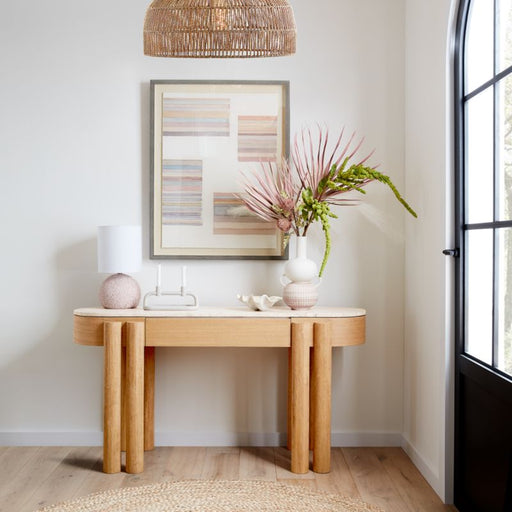 Oasis Oval Wood Console Table