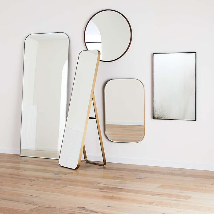 Edge Silver Arch Floor Mirror