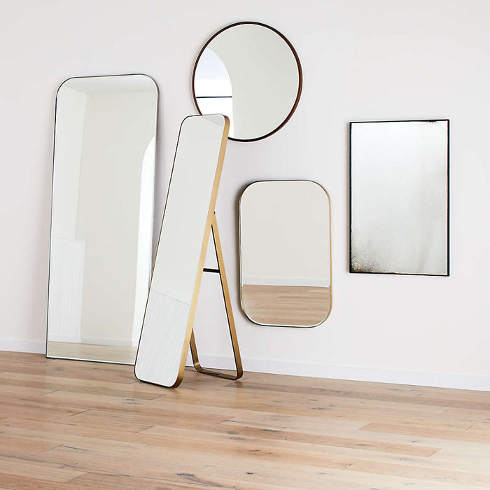 Edge Brass Arch Floor Mirror