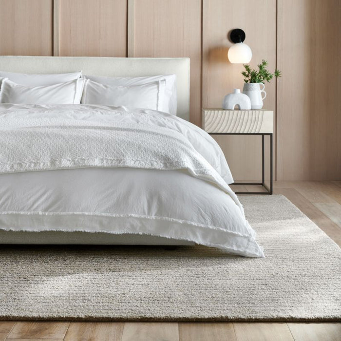 Favorite Washed Organic Cotton White Eyelash Standard Bed Pillow Sham