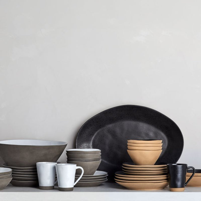 Marin Black Recycled Ceramic Serving Platter