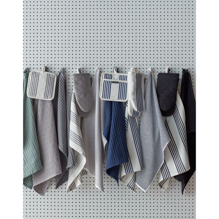 Textured Terry Alloy Grey Organic Cotton Dish Towels, Set of 2