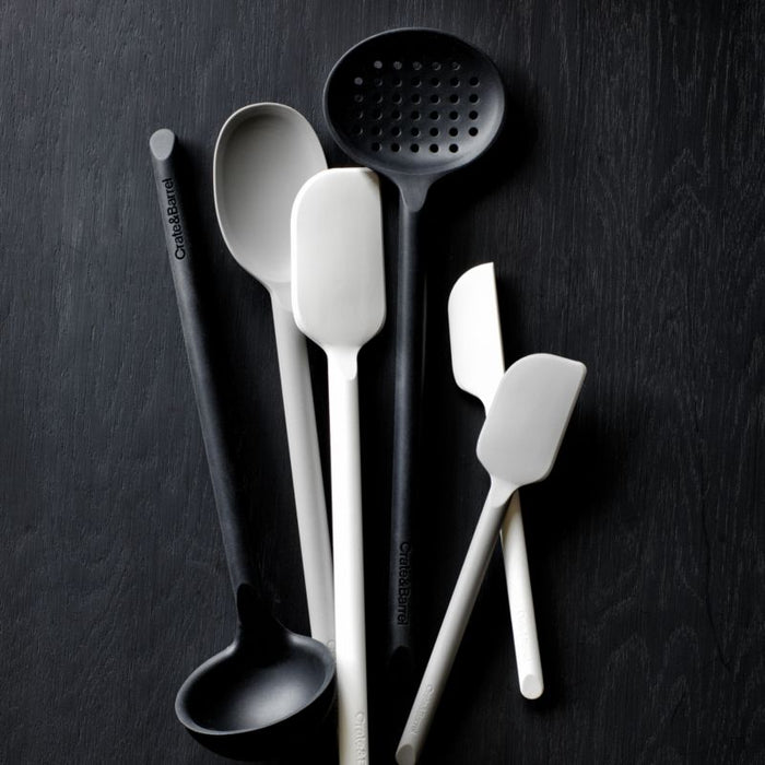 Crate & Barrel White Silicone Spatula