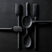 Crate & Barrel Black Silicone Spatula