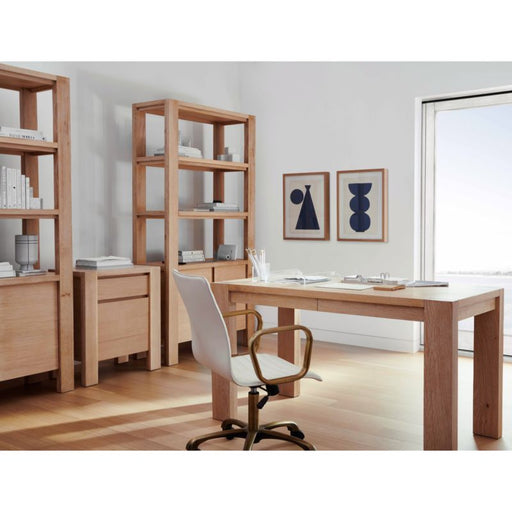 Terra Natural White Oak Wood End Table File Cabinet