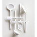 Crate & Barrel White Silicone Slotted Spoon