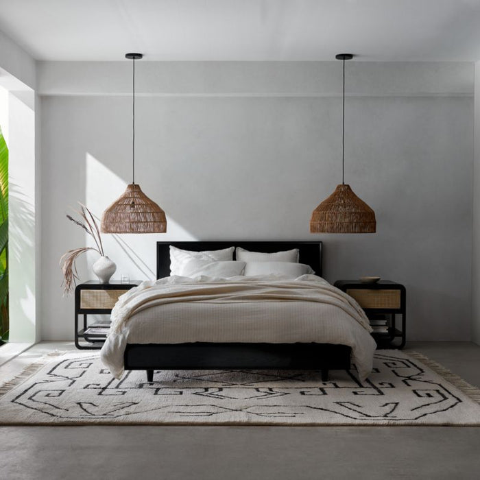 Cortada Wool Patterned Beige Rug 5'x8'