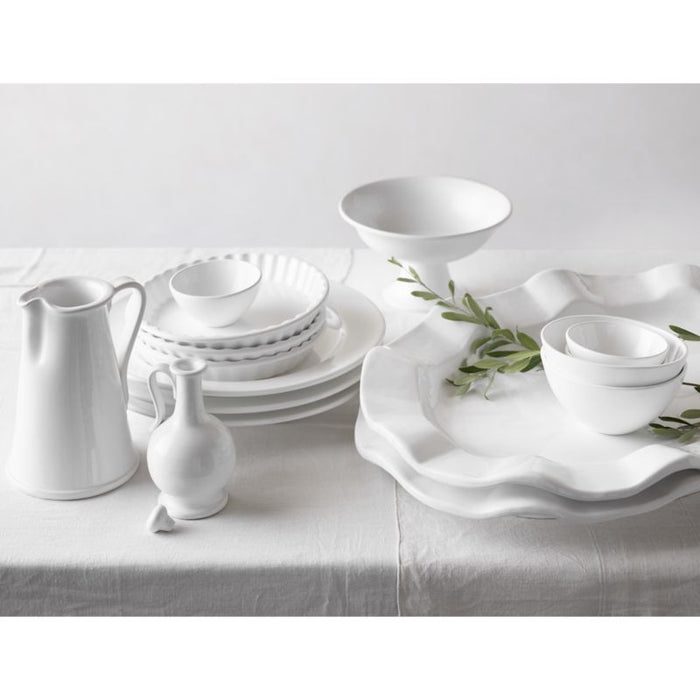 Sorrento 18" White Ceramic Serving Platter