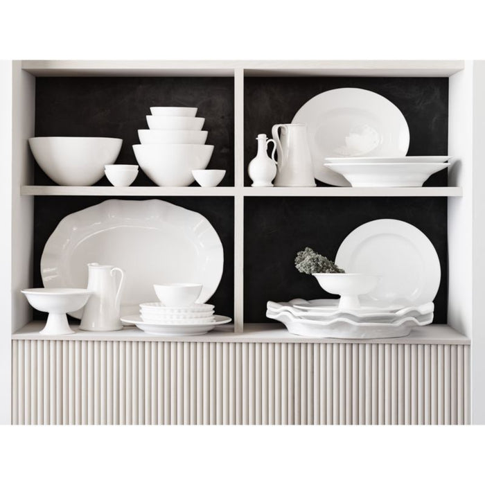 Sorrento 20" White Ceramic Oval Serving Platter