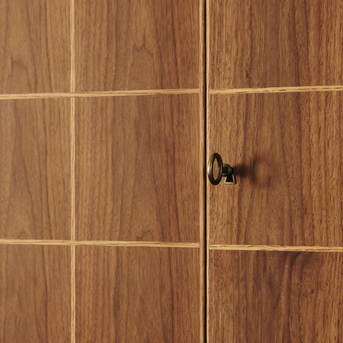 Foliate Walnut Wood Storage Cabinet by Jake Arnold