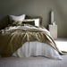 European Flax ®-Certified Linen Burnt Green Full/Queen Size Duvet Cover
