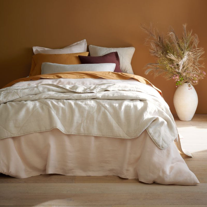 European Flax ®-Certified Linen Arcadia Tan King Quilt