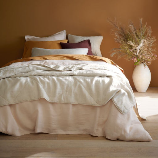 Natural Hemp Fiber Elegant Pink King-Size Duvet Cover