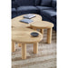 La Sal Natural Oak Wood 56" Asymmetrical Coffee Table