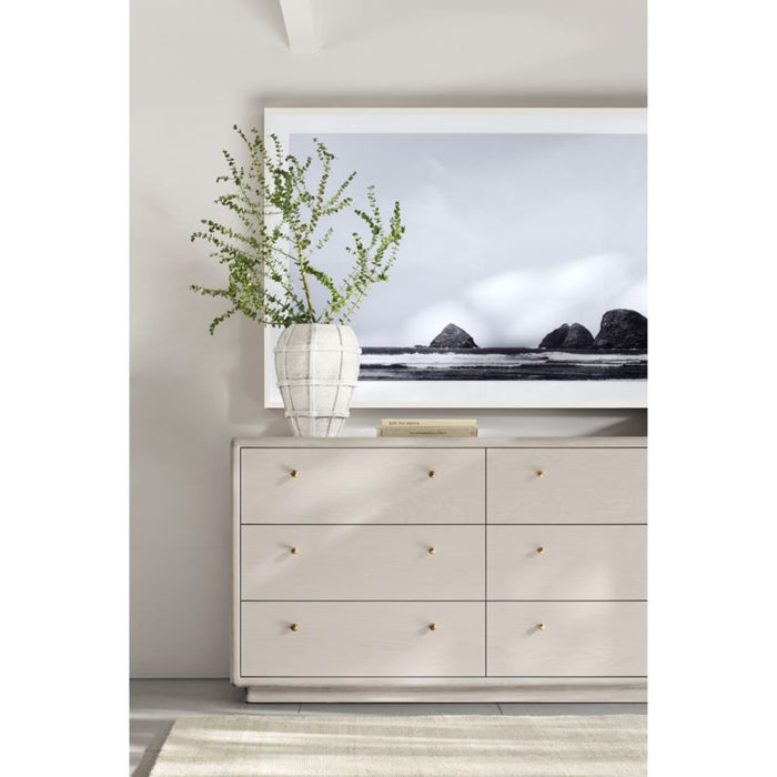 Lafayette Whitewashed Wood 6-Drawer Dresser